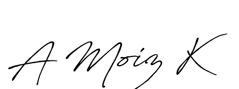 How to make A Moiz K signature? Antro_Vectra_Bolder is a professional autograph style. Create handwritten signature for A Moiz K name. A Moiz K signature style 7 images and pictures png