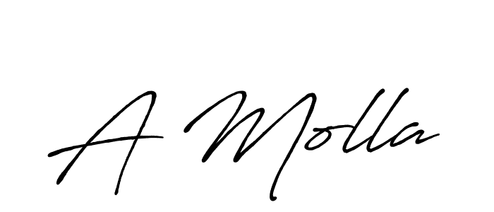 Also You can easily find your signature by using the search form. We will create A Molla name handwritten signature images for you free of cost using Antro_Vectra_Bolder sign style. A Molla signature style 7 images and pictures png