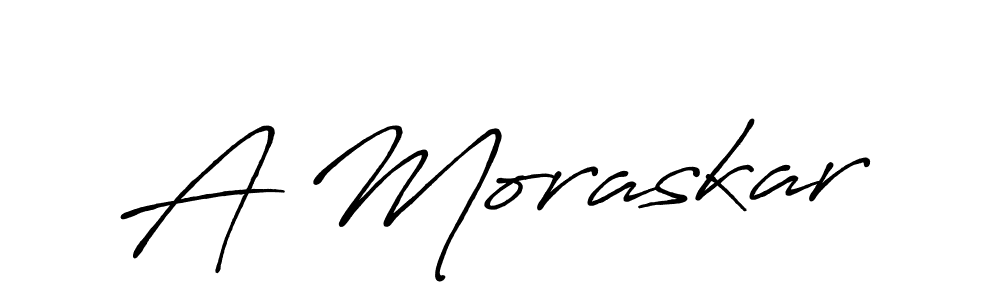 Make a beautiful signature design for name A Moraskar. With this signature (Antro_Vectra_Bolder) style, you can create a handwritten signature for free. A Moraskar signature style 7 images and pictures png