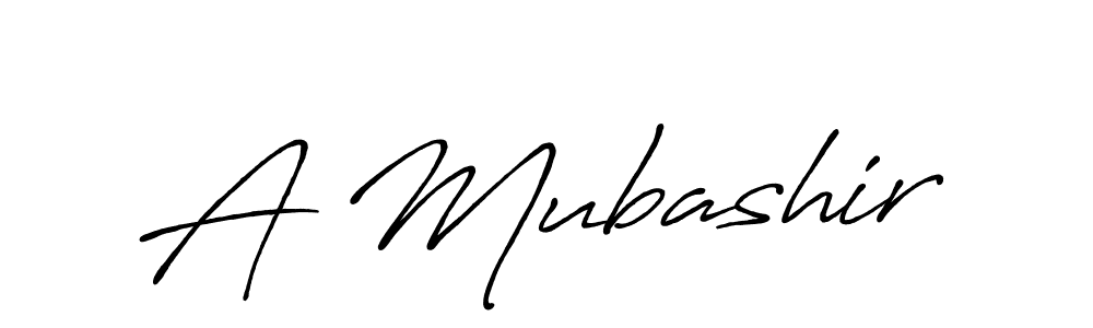 Design your own signature with our free online signature maker. With this signature software, you can create a handwritten (Antro_Vectra_Bolder) signature for name A Mubashir. A Mubashir signature style 7 images and pictures png