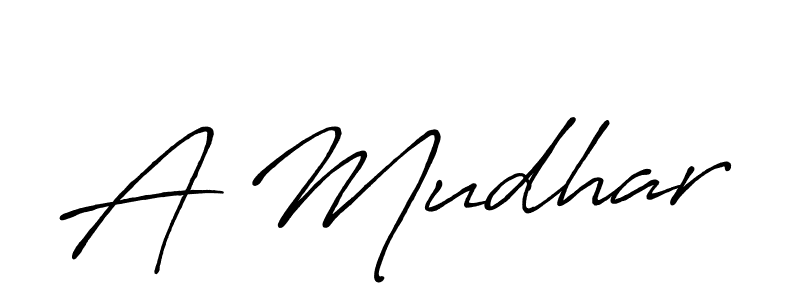 Make a beautiful signature design for name A Mudhar. With this signature (Antro_Vectra_Bolder) style, you can create a handwritten signature for free. A Mudhar signature style 7 images and pictures png