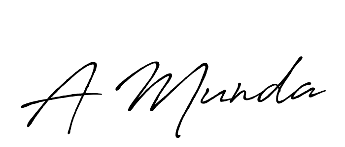 if you are searching for the best signature style for your name A Munda. so please give up your signature search. here we have designed multiple signature styles  using Antro_Vectra_Bolder. A Munda signature style 7 images and pictures png