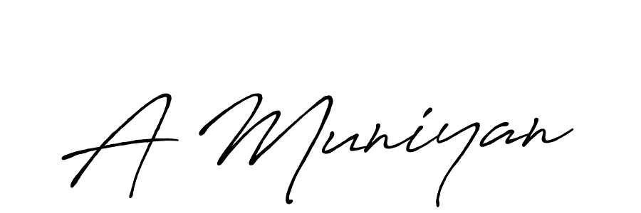 How to make A Muniyan signature? Antro_Vectra_Bolder is a professional autograph style. Create handwritten signature for A Muniyan name. A Muniyan signature style 7 images and pictures png