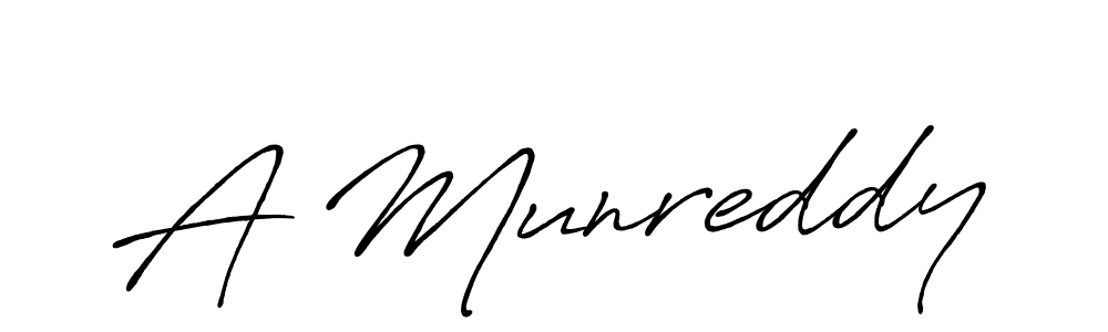 The best way (Antro_Vectra_Bolder) to make a short signature is to pick only two or three words in your name. The name A Munreddy include a total of six letters. For converting this name. A Munreddy signature style 7 images and pictures png