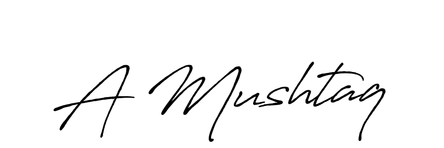 Also You can easily find your signature by using the search form. We will create A Mushtaq name handwritten signature images for you free of cost using Antro_Vectra_Bolder sign style. A Mushtaq signature style 7 images and pictures png