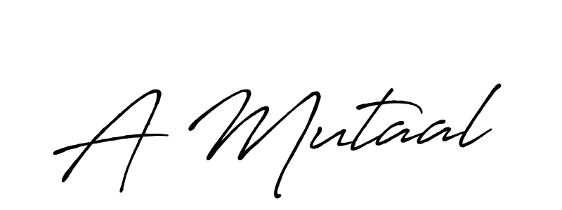 Create a beautiful signature design for name A Mutaal. With this signature (Antro_Vectra_Bolder) fonts, you can make a handwritten signature for free. A Mutaal signature style 7 images and pictures png