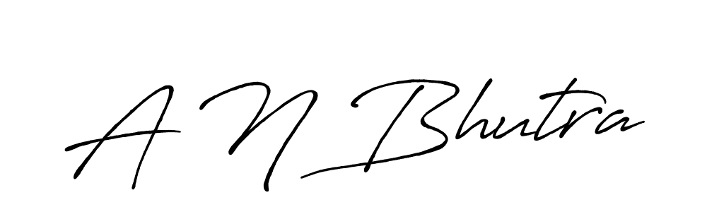 A N Bhutra stylish signature style. Best Handwritten Sign (Antro_Vectra_Bolder) for my name. Handwritten Signature Collection Ideas for my name A N Bhutra. A N Bhutra signature style 7 images and pictures png