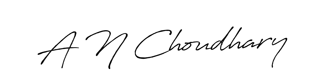 Create a beautiful signature design for name A N Choudhary. With this signature (Antro_Vectra_Bolder) fonts, you can make a handwritten signature for free. A N Choudhary signature style 7 images and pictures png