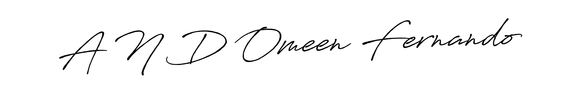 Make a beautiful signature design for name A N D Omeen Fernando. With this signature (Antro_Vectra_Bolder) style, you can create a handwritten signature for free. A N D Omeen Fernando signature style 7 images and pictures png