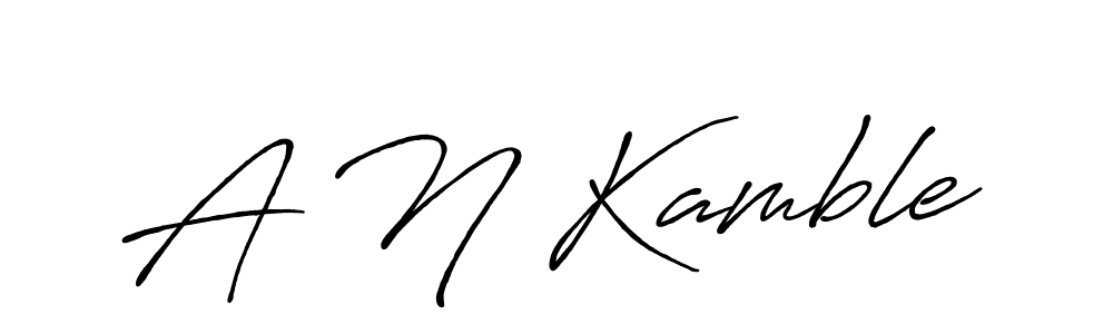 Use a signature maker to create a handwritten signature online. With this signature software, you can design (Antro_Vectra_Bolder) your own signature for name A N Kamble. A N Kamble signature style 7 images and pictures png