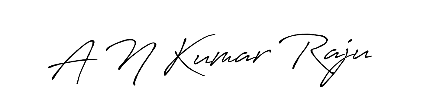 Create a beautiful signature design for name A N Kumar Raju. With this signature (Antro_Vectra_Bolder) fonts, you can make a handwritten signature for free. A N Kumar Raju signature style 7 images and pictures png