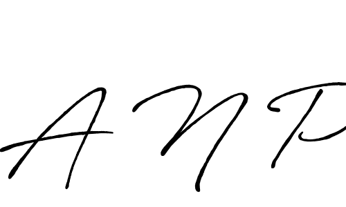 Use a signature maker to create a handwritten signature online. With this signature software, you can design (Antro_Vectra_Bolder) your own signature for name A N P. A N P signature style 7 images and pictures png