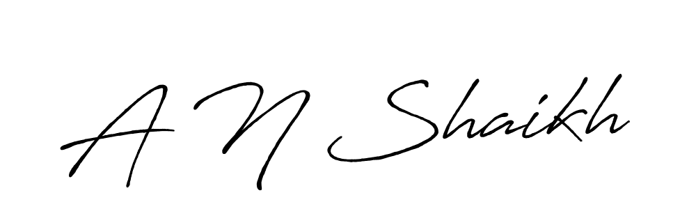 Make a beautiful signature design for name A N Shaikh. Use this online signature maker to create a handwritten signature for free. A N Shaikh signature style 7 images and pictures png