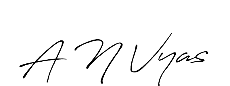 Similarly Antro_Vectra_Bolder is the best handwritten signature design. Signature creator online .You can use it as an online autograph creator for name A N Vyas. A N Vyas signature style 7 images and pictures png