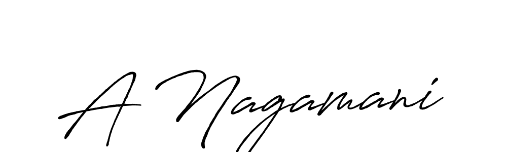 Use a signature maker to create a handwritten signature online. With this signature software, you can design (Antro_Vectra_Bolder) your own signature for name A Nagamani. A Nagamani signature style 7 images and pictures png