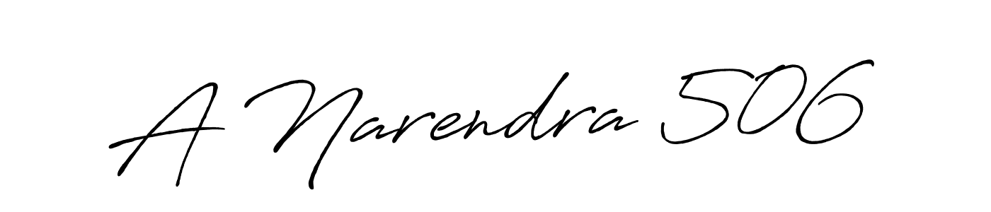 Design your own signature with our free online signature maker. With this signature software, you can create a handwritten (Antro_Vectra_Bolder) signature for name A Narendra 506. A Narendra 506 signature style 7 images and pictures png