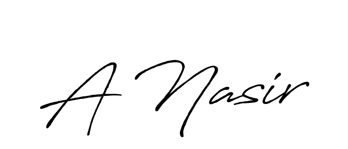 Create a beautiful signature design for name A Nasir. With this signature (Antro_Vectra_Bolder) fonts, you can make a handwritten signature for free. A Nasir signature style 7 images and pictures png
