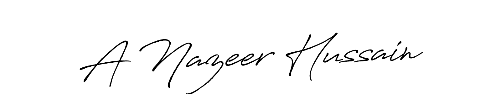 You should practise on your own different ways (Antro_Vectra_Bolder) to write your name (A Nazeer Hussain) in signature. don't let someone else do it for you. A Nazeer Hussain signature style 7 images and pictures png