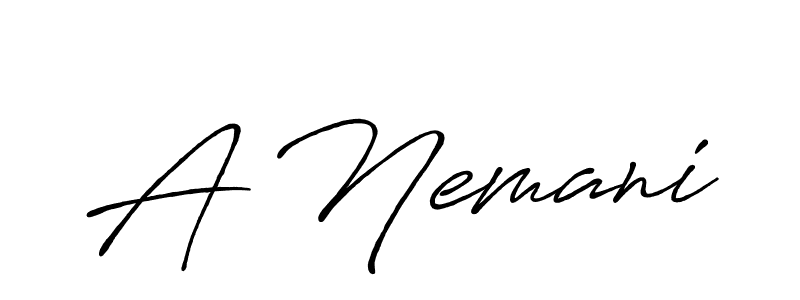 Also we have A Nemani name is the best signature style. Create professional handwritten signature collection using Antro_Vectra_Bolder autograph style. A Nemani signature style 7 images and pictures png