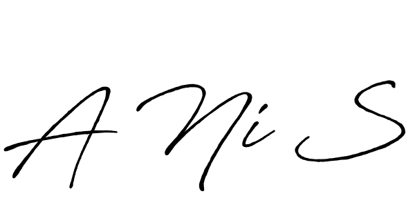 Make a beautiful signature design for name A Ni S. Use this online signature maker to create a handwritten signature for free. A Ni S signature style 7 images and pictures png