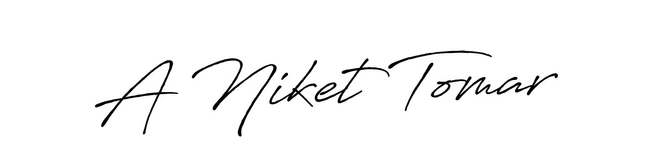 How to make A Niket Tomar signature? Antro_Vectra_Bolder is a professional autograph style. Create handwritten signature for A Niket Tomar name. A Niket Tomar signature style 7 images and pictures png