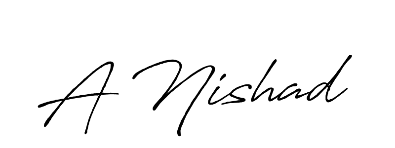 A Nishad stylish signature style. Best Handwritten Sign (Antro_Vectra_Bolder) for my name. Handwritten Signature Collection Ideas for my name A Nishad. A Nishad signature style 7 images and pictures png