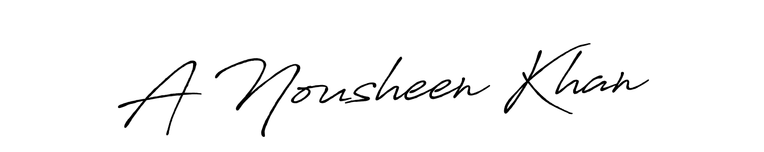 Antro_Vectra_Bolder is a professional signature style that is perfect for those who want to add a touch of class to their signature. It is also a great choice for those who want to make their signature more unique. Get A Nousheen Khan name to fancy signature for free. A Nousheen Khan signature style 7 images and pictures png