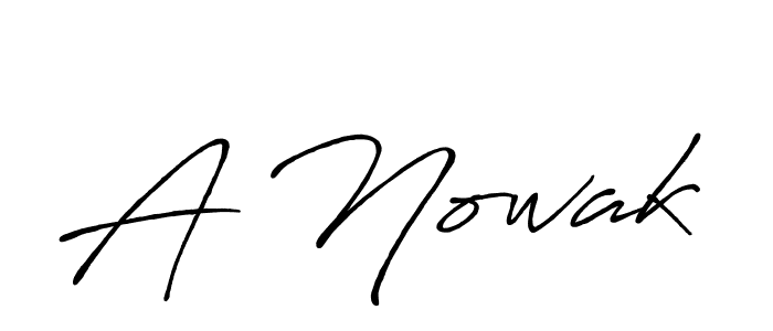 A Nowak stylish signature style. Best Handwritten Sign (Antro_Vectra_Bolder) for my name. Handwritten Signature Collection Ideas for my name A Nowak. A Nowak signature style 7 images and pictures png