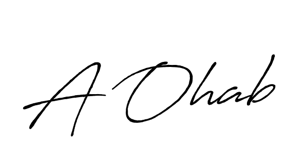 Similarly Antro_Vectra_Bolder is the best handwritten signature design. Signature creator online .You can use it as an online autograph creator for name A Ohab. A Ohab signature style 7 images and pictures png