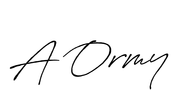 Make a beautiful signature design for name A Ormy. With this signature (Antro_Vectra_Bolder) style, you can create a handwritten signature for free. A Ormy signature style 7 images and pictures png