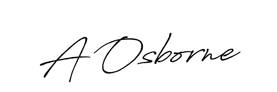 Make a beautiful signature design for name A Osborne. With this signature (Antro_Vectra_Bolder) style, you can create a handwritten signature for free. A Osborne signature style 7 images and pictures png