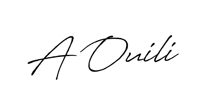 The best way (Antro_Vectra_Bolder) to make a short signature is to pick only two or three words in your name. The name A Ouili include a total of six letters. For converting this name. A Ouili signature style 7 images and pictures png