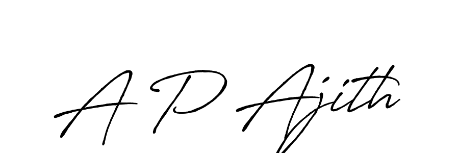 Make a beautiful signature design for name A P Ajith. Use this online signature maker to create a handwritten signature for free. A P Ajith signature style 7 images and pictures png