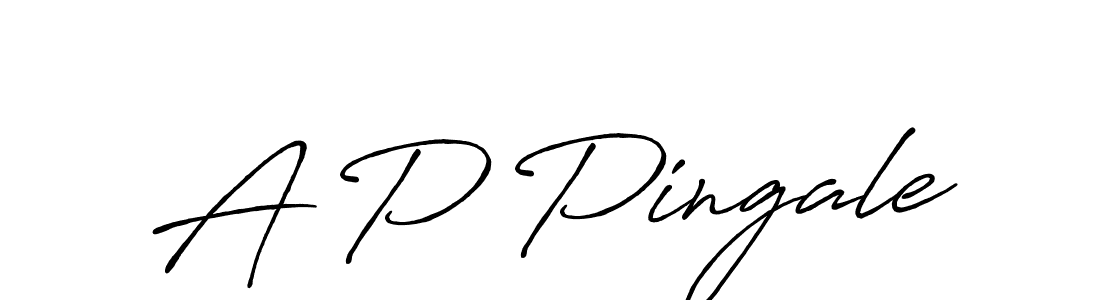 The best way (Antro_Vectra_Bolder) to make a short signature is to pick only two or three words in your name. The name A P Pingale include a total of six letters. For converting this name. A P Pingale signature style 7 images and pictures png