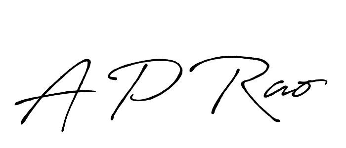 Use a signature maker to create a handwritten signature online. With this signature software, you can design (Antro_Vectra_Bolder) your own signature for name A P Rao. A P Rao signature style 7 images and pictures png