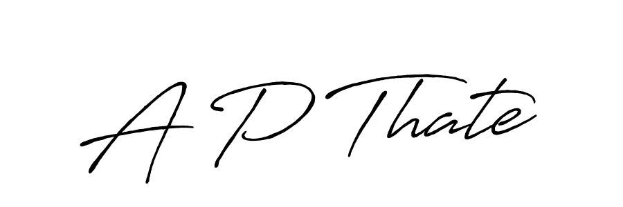 Also we have A P Thate name is the best signature style. Create professional handwritten signature collection using Antro_Vectra_Bolder autograph style. A P Thate signature style 7 images and pictures png