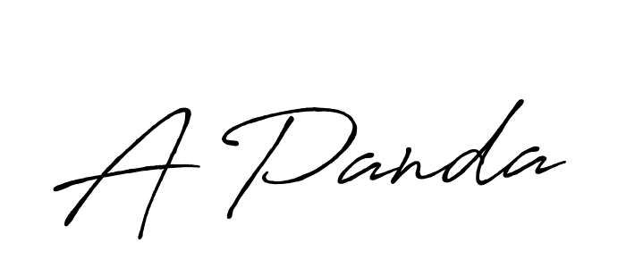 Also You can easily find your signature by using the search form. We will create A Panda name handwritten signature images for you free of cost using Antro_Vectra_Bolder sign style. A Panda signature style 7 images and pictures png