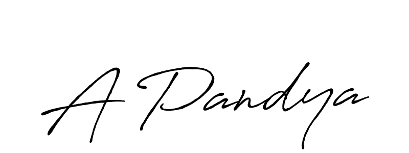 How to make A Pandya signature? Antro_Vectra_Bolder is a professional autograph style. Create handwritten signature for A Pandya name. A Pandya signature style 7 images and pictures png
