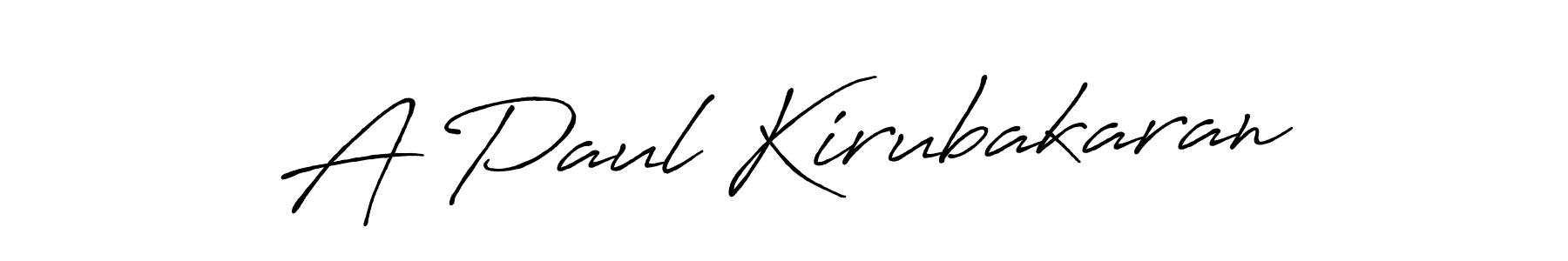 Make a beautiful signature design for name A Paul Kirubakaran. With this signature (Antro_Vectra_Bolder) style, you can create a handwritten signature for free. A Paul Kirubakaran signature style 7 images and pictures png