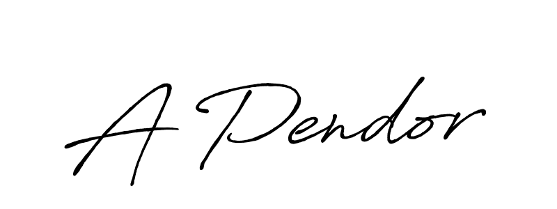 Design your own signature with our free online signature maker. With this signature software, you can create a handwritten (Antro_Vectra_Bolder) signature for name A Pendor. A Pendor signature style 7 images and pictures png