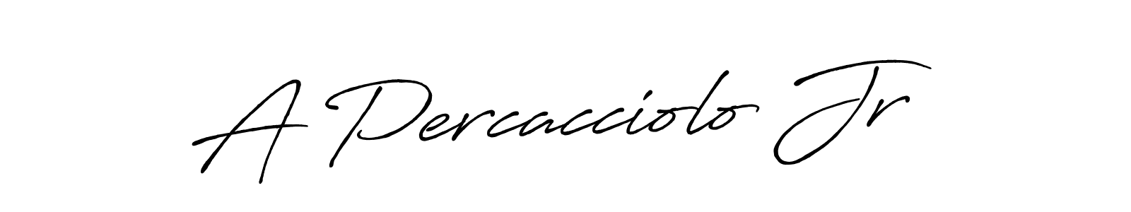 Create a beautiful signature design for name A Percacciolo Jr. With this signature (Antro_Vectra_Bolder) fonts, you can make a handwritten signature for free. A Percacciolo Jr signature style 7 images and pictures png