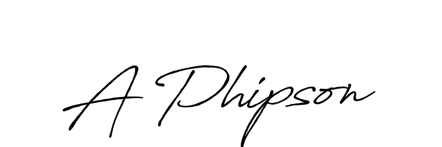 Design your own signature with our free online signature maker. With this signature software, you can create a handwritten (Antro_Vectra_Bolder) signature for name A Phipson. A Phipson signature style 7 images and pictures png