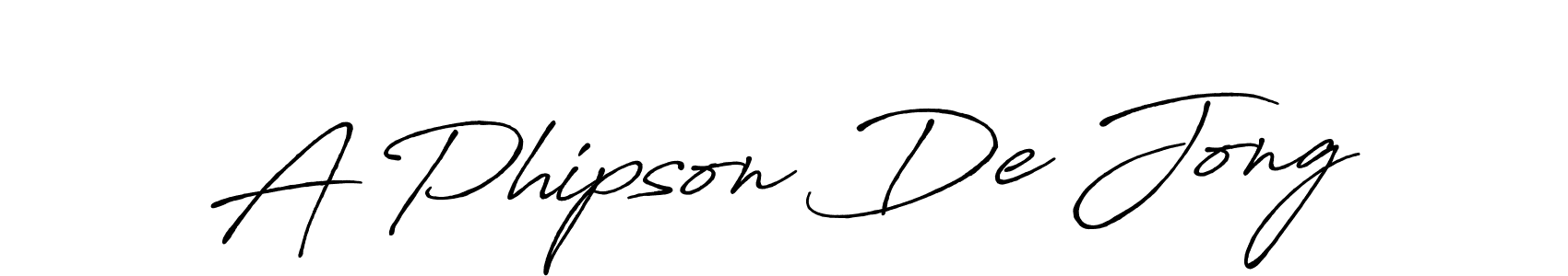 Also You can easily find your signature by using the search form. We will create A Phipson De Jong name handwritten signature images for you free of cost using Antro_Vectra_Bolder sign style. A Phipson De Jong signature style 7 images and pictures png