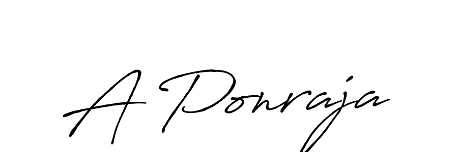 Design your own signature with our free online signature maker. With this signature software, you can create a handwritten (Antro_Vectra_Bolder) signature for name A Ponraja. A Ponraja signature style 7 images and pictures png