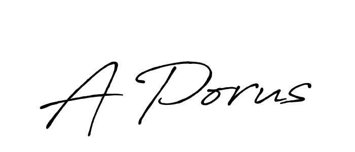 Here are the top 10 professional signature styles for the name A Porus. These are the best autograph styles you can use for your name. A Porus signature style 7 images and pictures png