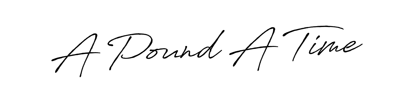 Design your own signature with our free online signature maker. With this signature software, you can create a handwritten (Antro_Vectra_Bolder) signature for name A Pound A Time. A Pound A Time signature style 7 images and pictures png