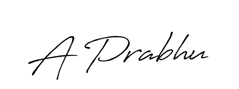 A Prabhu stylish signature style. Best Handwritten Sign (Antro_Vectra_Bolder) for my name. Handwritten Signature Collection Ideas for my name A Prabhu. A Prabhu signature style 7 images and pictures png