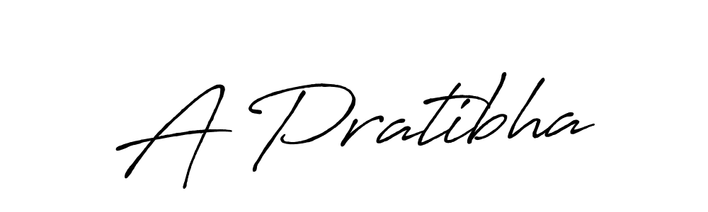 Design your own signature with our free online signature maker. With this signature software, you can create a handwritten (Antro_Vectra_Bolder) signature for name A Pratibha. A Pratibha signature style 7 images and pictures png