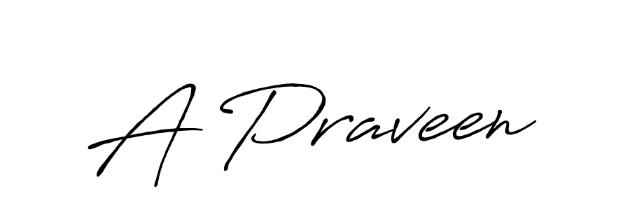 Make a beautiful signature design for name A Praveen. With this signature (Antro_Vectra_Bolder) style, you can create a handwritten signature for free. A Praveen signature style 7 images and pictures png