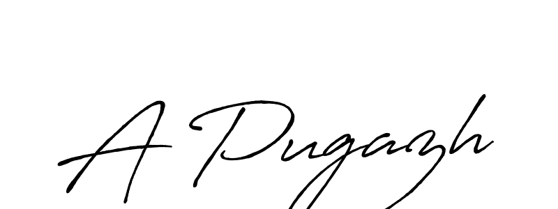 How to make A Pugazh name signature. Use Antro_Vectra_Bolder style for creating short signs online. This is the latest handwritten sign. A Pugazh signature style 7 images and pictures png